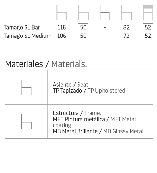 Technical Data Tamago Bar SL