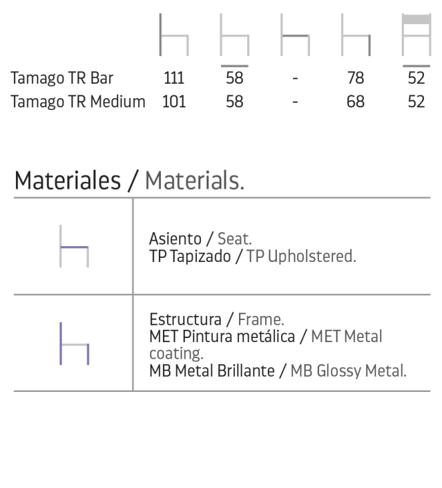 Technical Data Tamago Bar TR