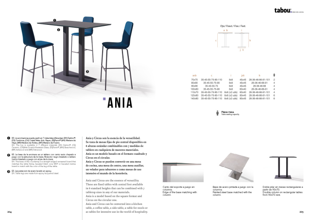Technical Data Ania Coffee Table